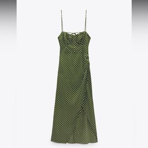 Zara dot print corset dress